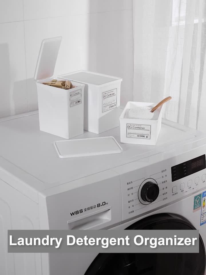 Black Storage Box Laundry Powder Washing Tablet Retro Metal Container Tin With Scoop Buy