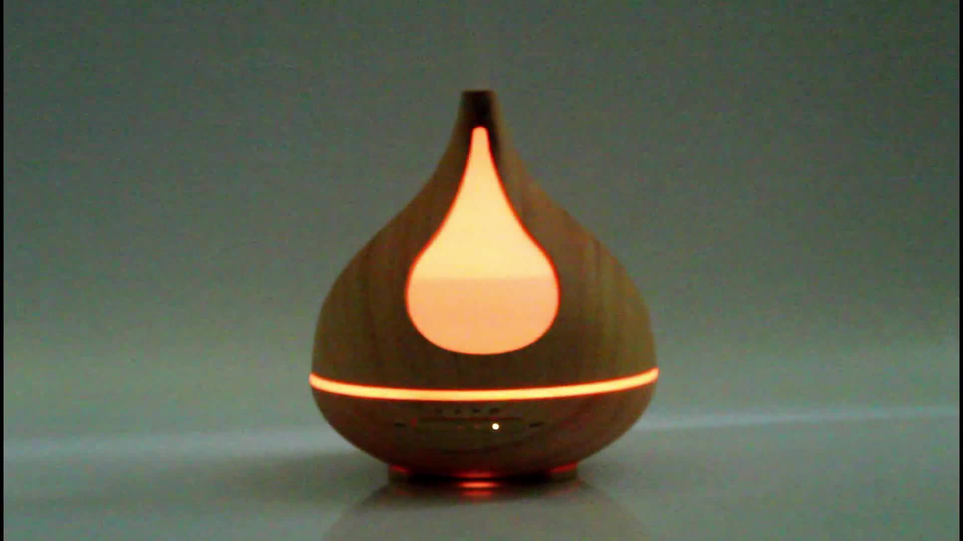 Ultrasonic Wooden Balls Shape Humidifier With Changing Colorful Light