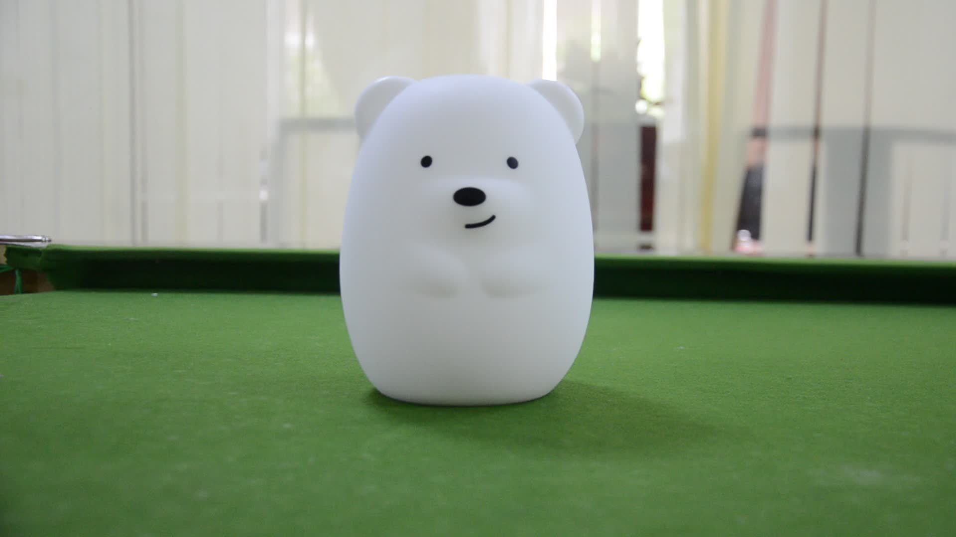 Portable Cute Kitty Led Children Night Light Silicone Led Multicolor