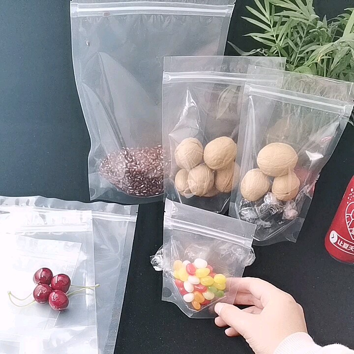 Resealable Matte Laminated Mylar Bag Zip Lock Stand Up Pouch Popcorn Clear Plastic Bag Packaging