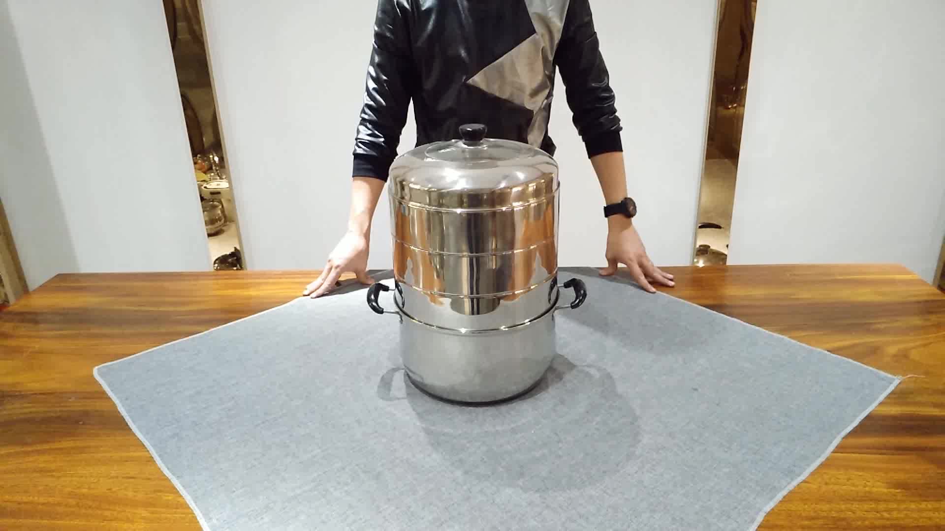 China Efficient Energy Saving Stackable Steamer Cooking Pot Double