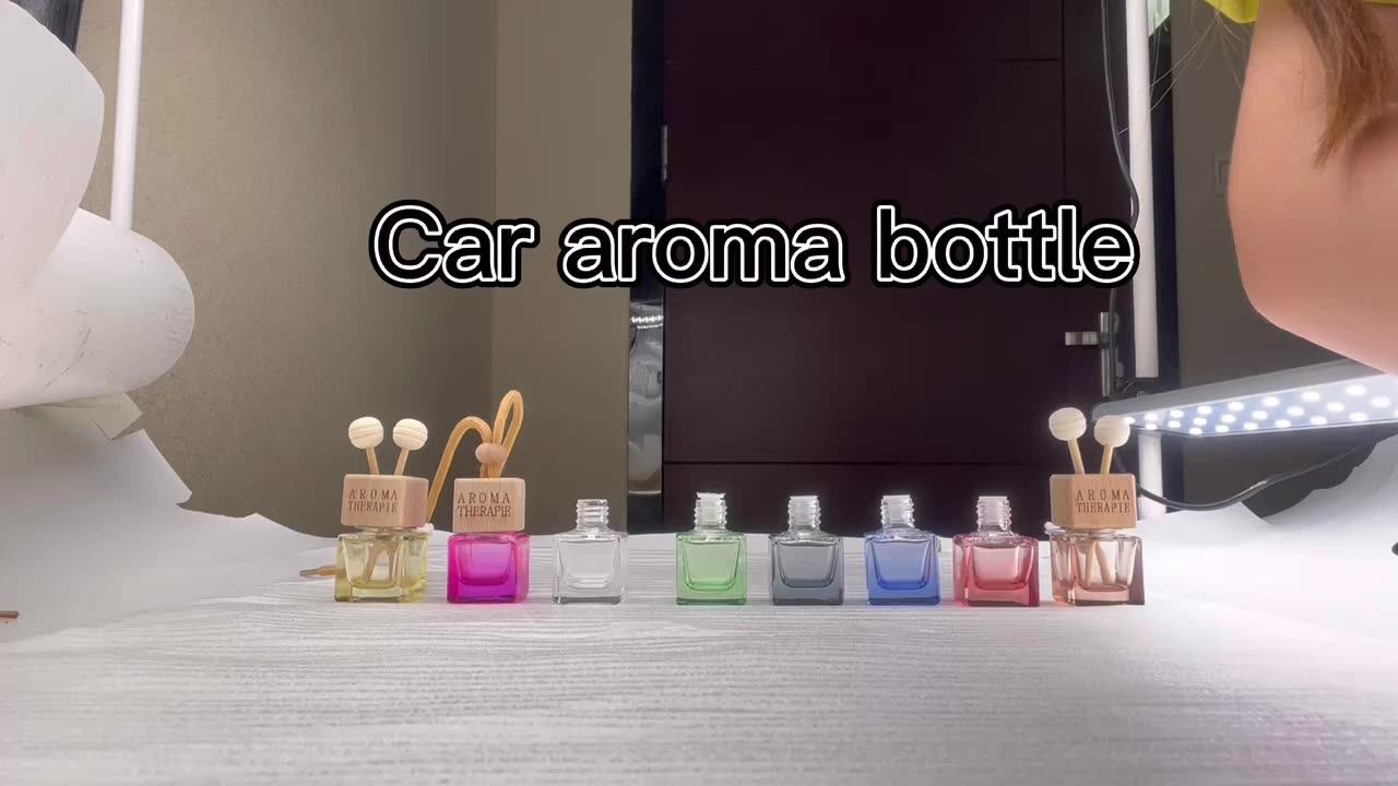 Custom Square 8ml Reed Diffuser Glass Aroma Bottle Vent Car Diffuser ...