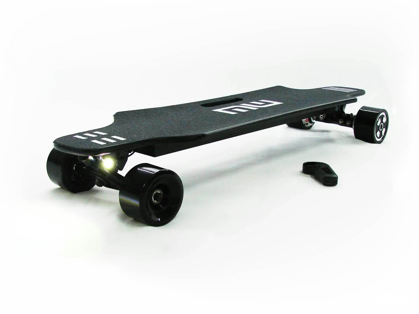 Cheap Bamboo Big Wheel Dual Motor Offroad Skateboard Longboard For Sale