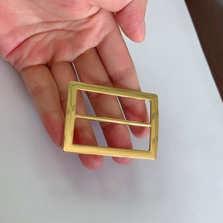 Gold Plating Wholesale Metal Bulk Belt Buckles Double Pin Belt Buckles