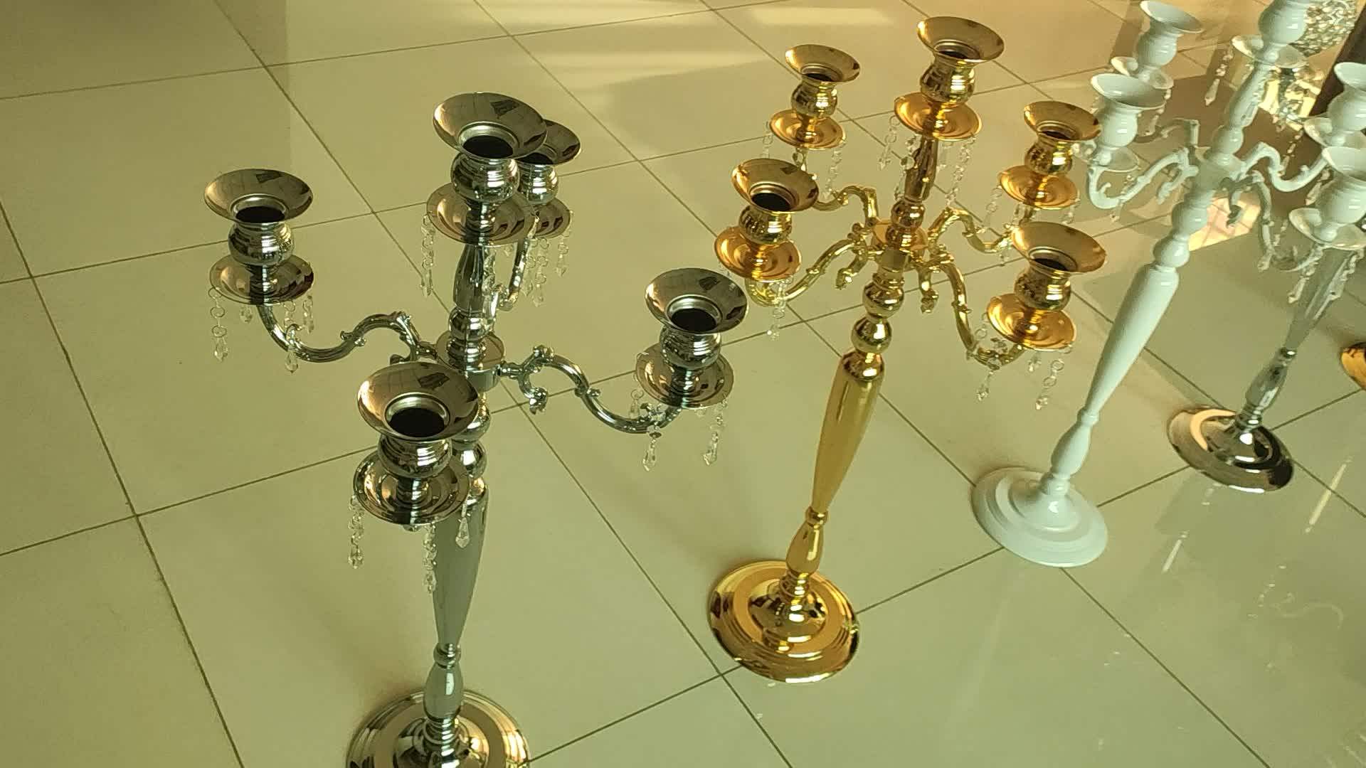 Candelabro Alto De Cristal Para Boda,Centro De Mesa Buy Candelabro De