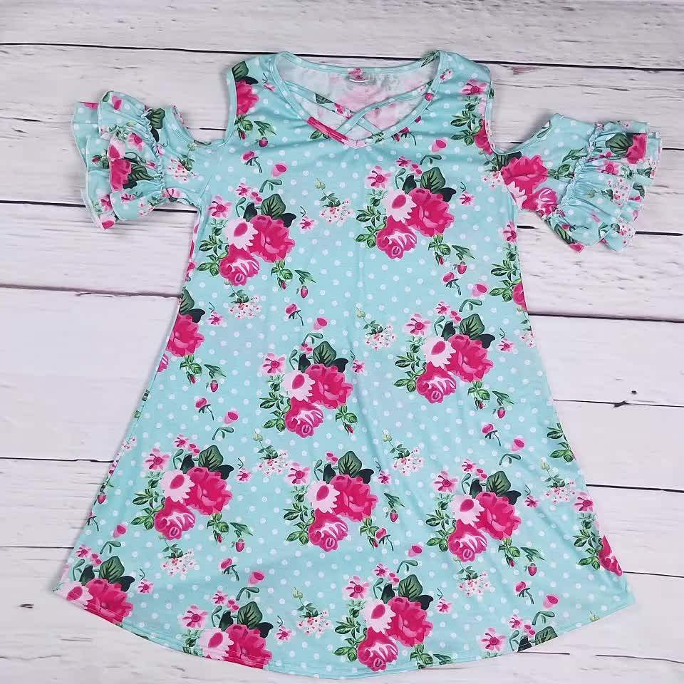 2018 Girl Children's Dress Printing Design Boutique Dress Buy Children Girl Dress,Barbie Girl