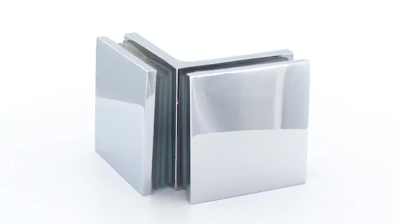 90 Degree Corner Clamp Shower Fittings Mirror Angle Glass Clamp For