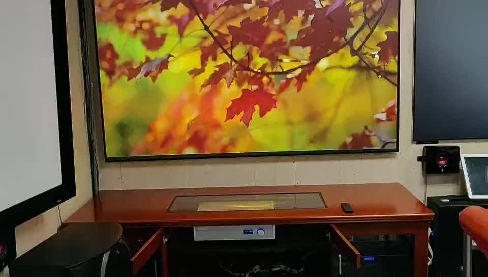 150 Inch Alr Projection Screen For Ust Projector With Pet Grid Fabric