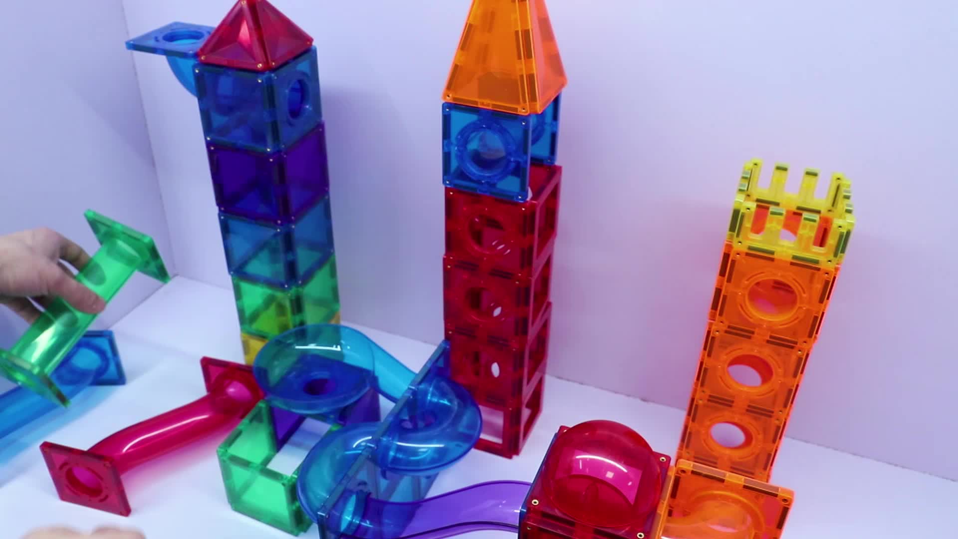 Educational Toy Tiles Marble Run Set Blocks Marble