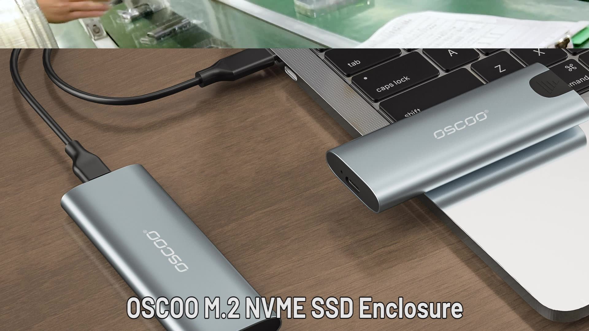 M.2 Nvme Ssd Enclosure 10gbps Usb C Usb3.1 Hard Drive Case Support 2280