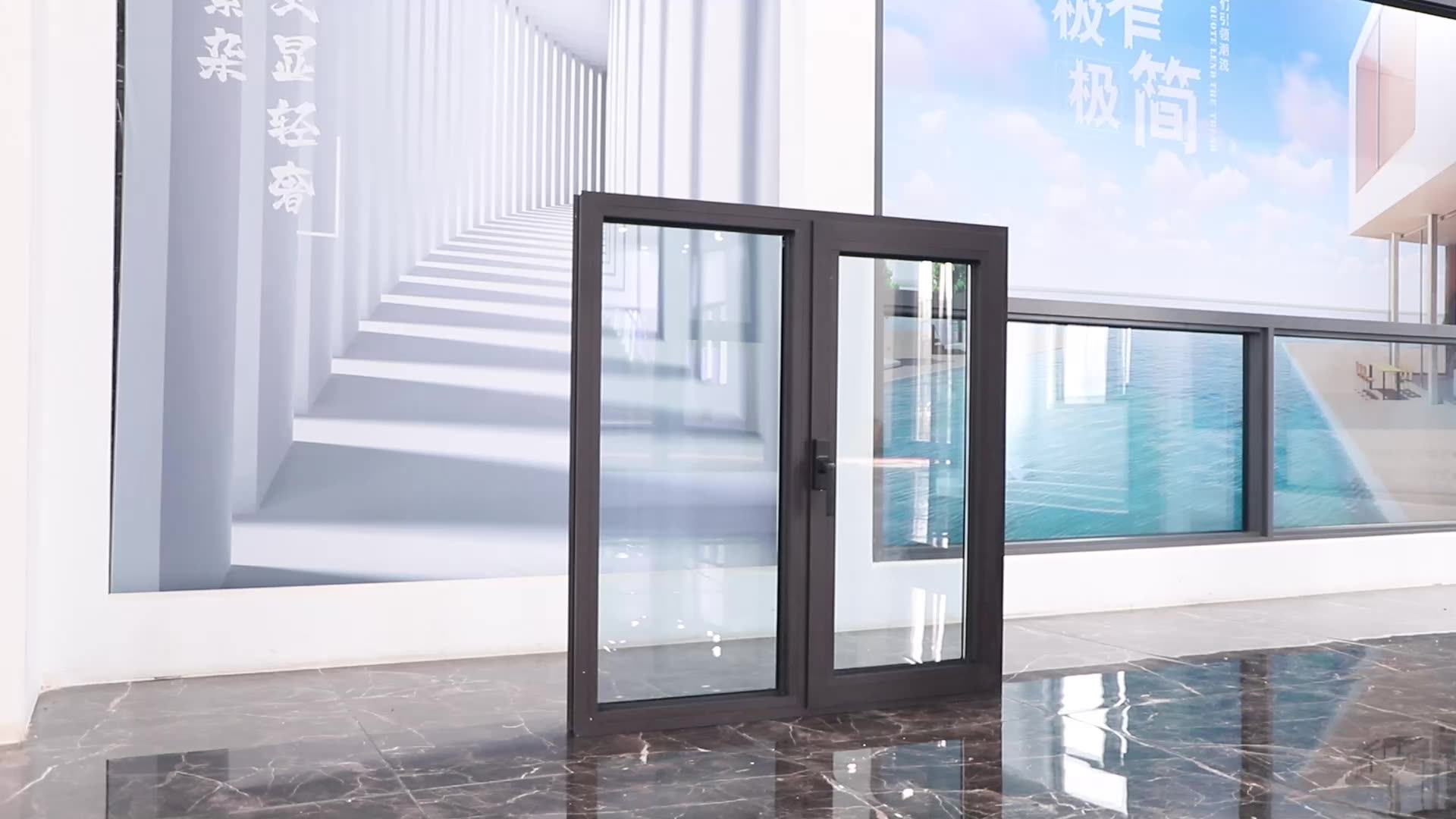 Double Glazed Low E Glass Soundproof Exterior Patio Aluminum Australia ...