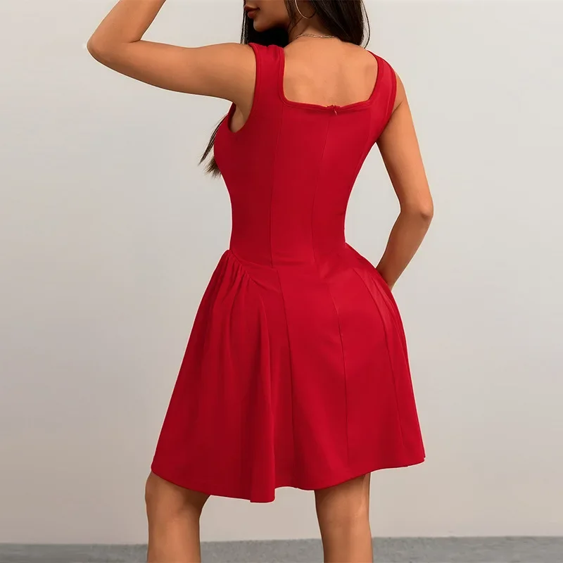 Cross-border Trade Women's Clothing 2025 New Summer Slim Fit Dress Backless Sleeveless Vest Strapless Dress