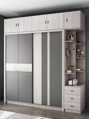 Sliding door wardrobe home bedroom economy Nordic luxury cabinet storage cabinet sliding door wardrobe