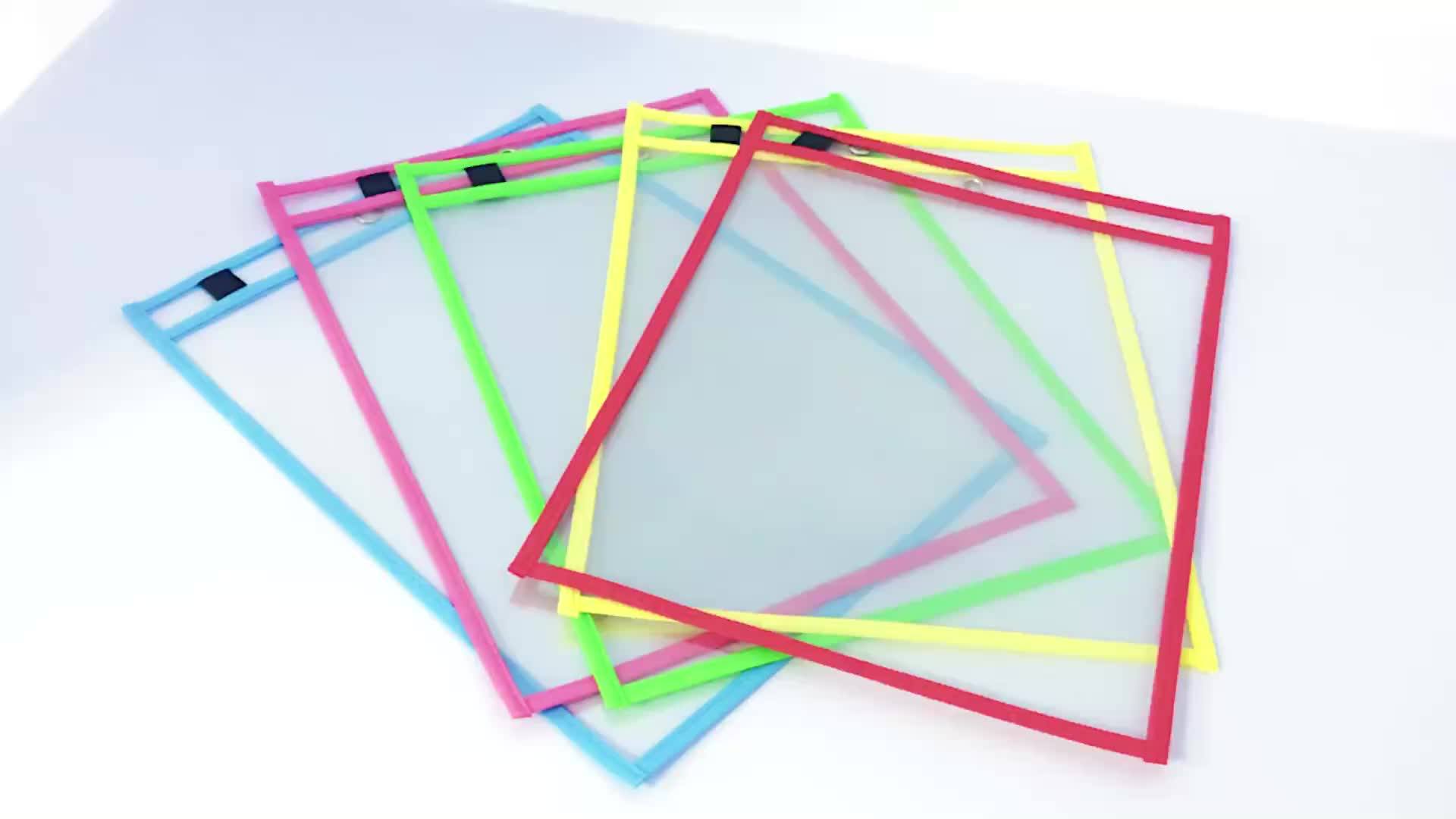 2019 Amazon Best Selling Products 15pack Dry Reusable Plastic Sheet Protectors Pvc Eco Friendly