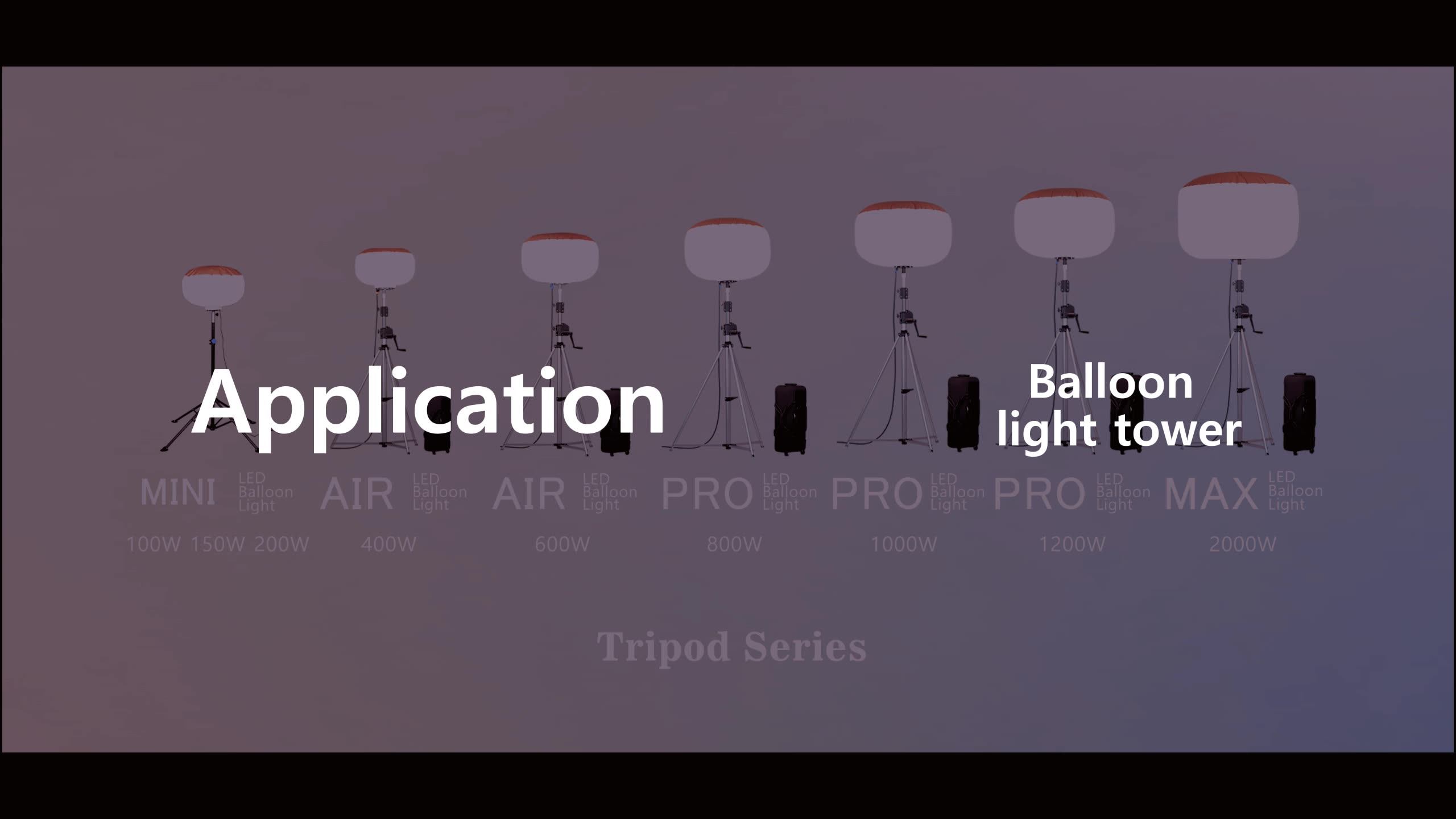 Portable Inflatable Light Tower Led Balloon Work Light With Tripod For