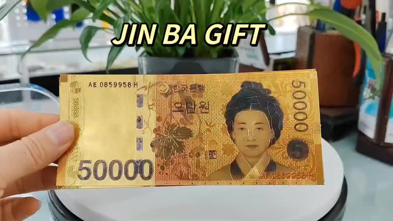 Custom Gold Foil Banknotes Won Color Printing Process Gift Banknotes