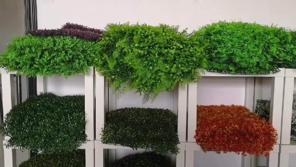 Vertical Artificial Green Plants Wall Indoor Plant Use For Coffee Shop