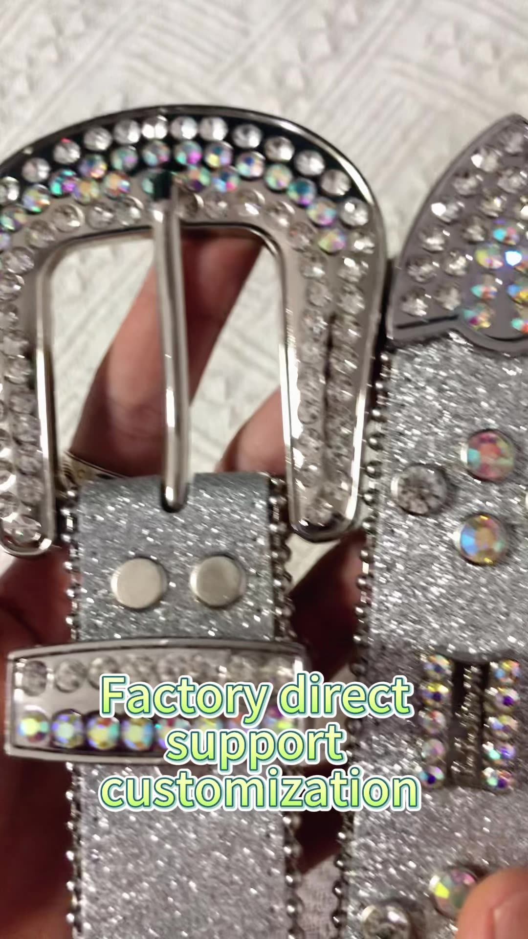 Water Diamond Belt Designer Men's Belt with Full Diamond Alloy