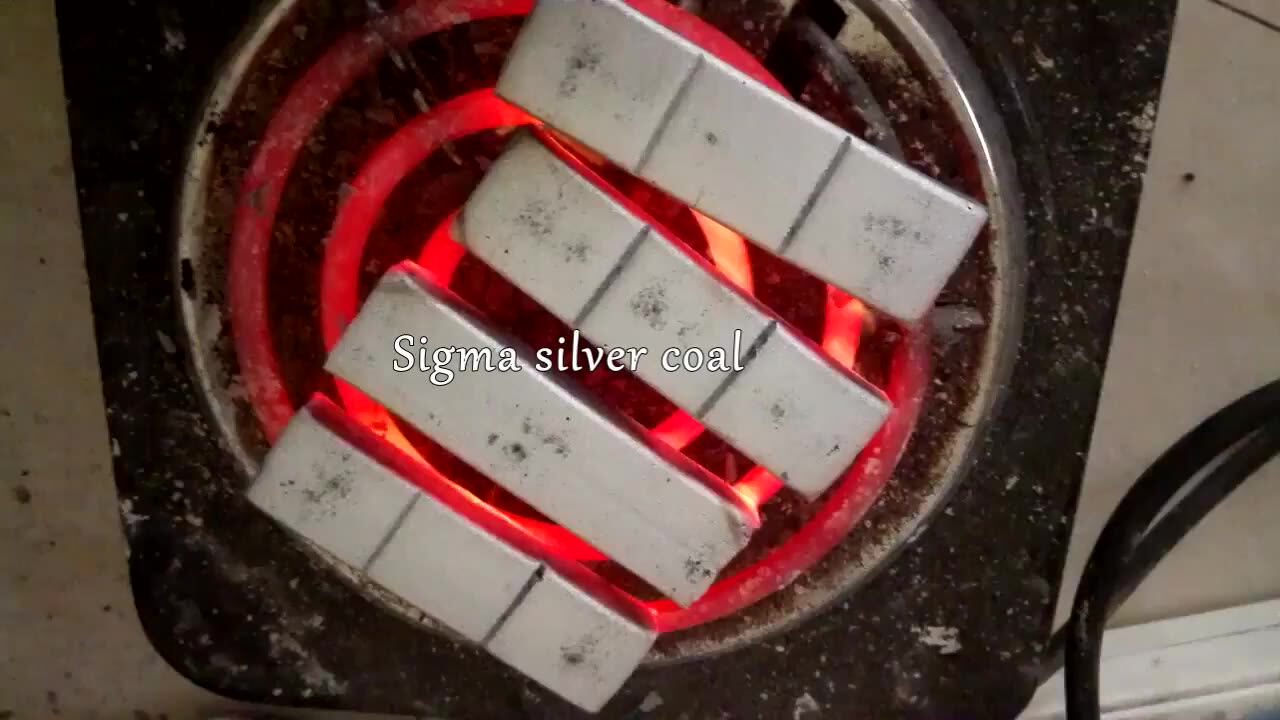 Factory Directly Top Grade 60pc Box Silver Coated Coal For Shisha