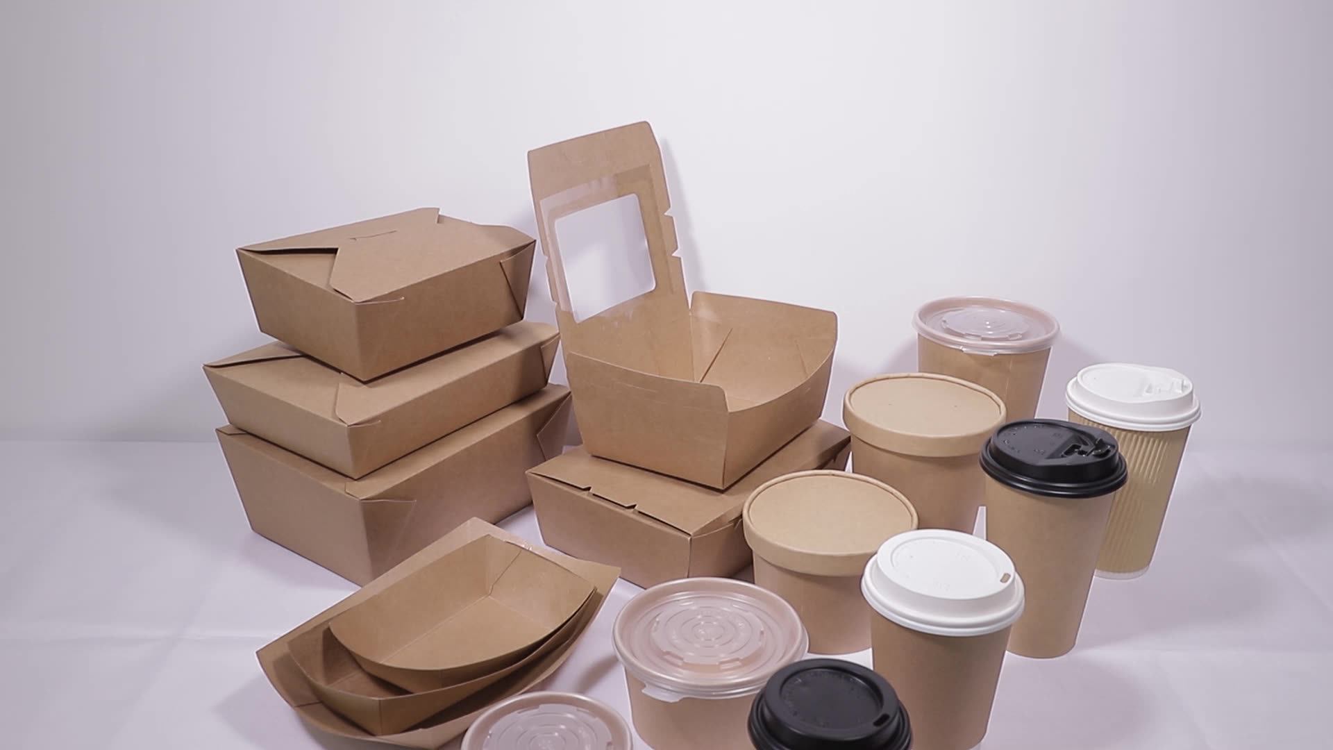 Easy Green Compostable Biodegradable Takeaway Paper Fast Food Packaging