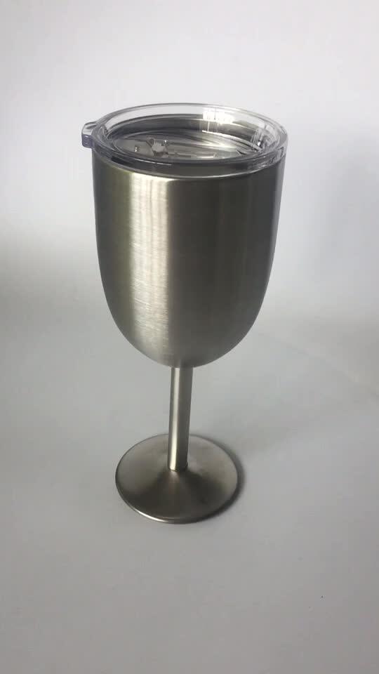 10oz Unbreakable Double Wall Stainless Steel Insulated Metal Wine Cups