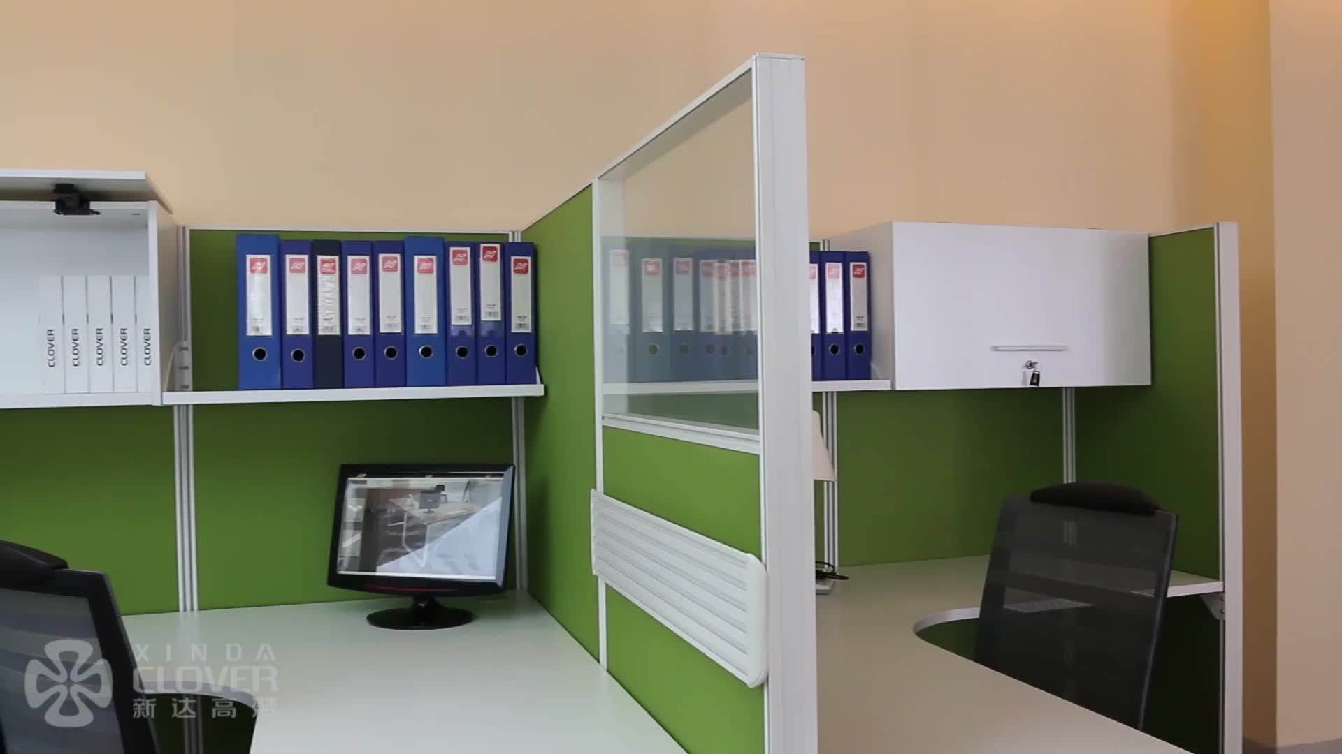 Modern Office Furniture Used Aluminum Frame Dividers Partition Office Cubicle Workstation For