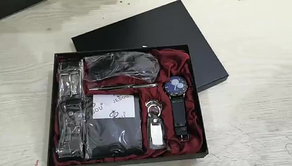 Luxury Packaging Men's Gifts Set Watch Belt Wallet Sunglasses Gift 6 In