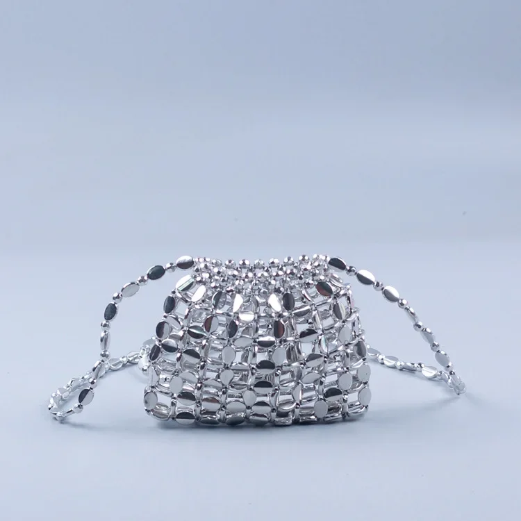 Shiny retro woven purse