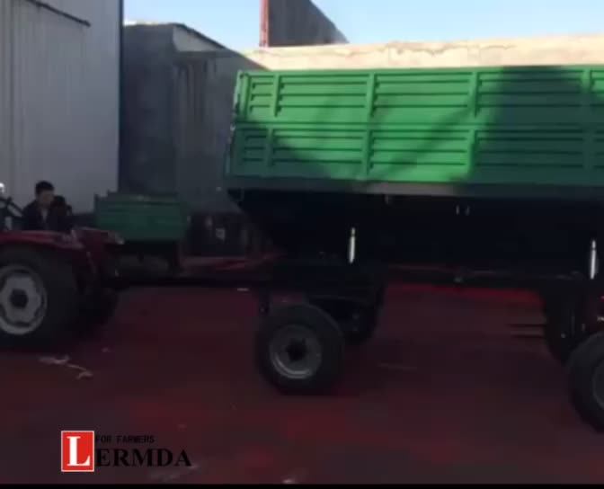 High Quality 4 Wheel Agricultural Tractor Hydraulic Tipping Farm Dump