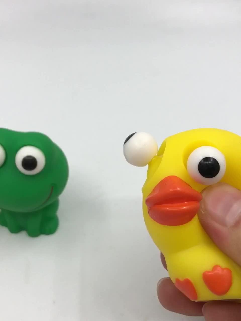 Novelty Vinyl Toy Wholesale Yellow Duck Eye Pop Out Squeeze Toys Buy