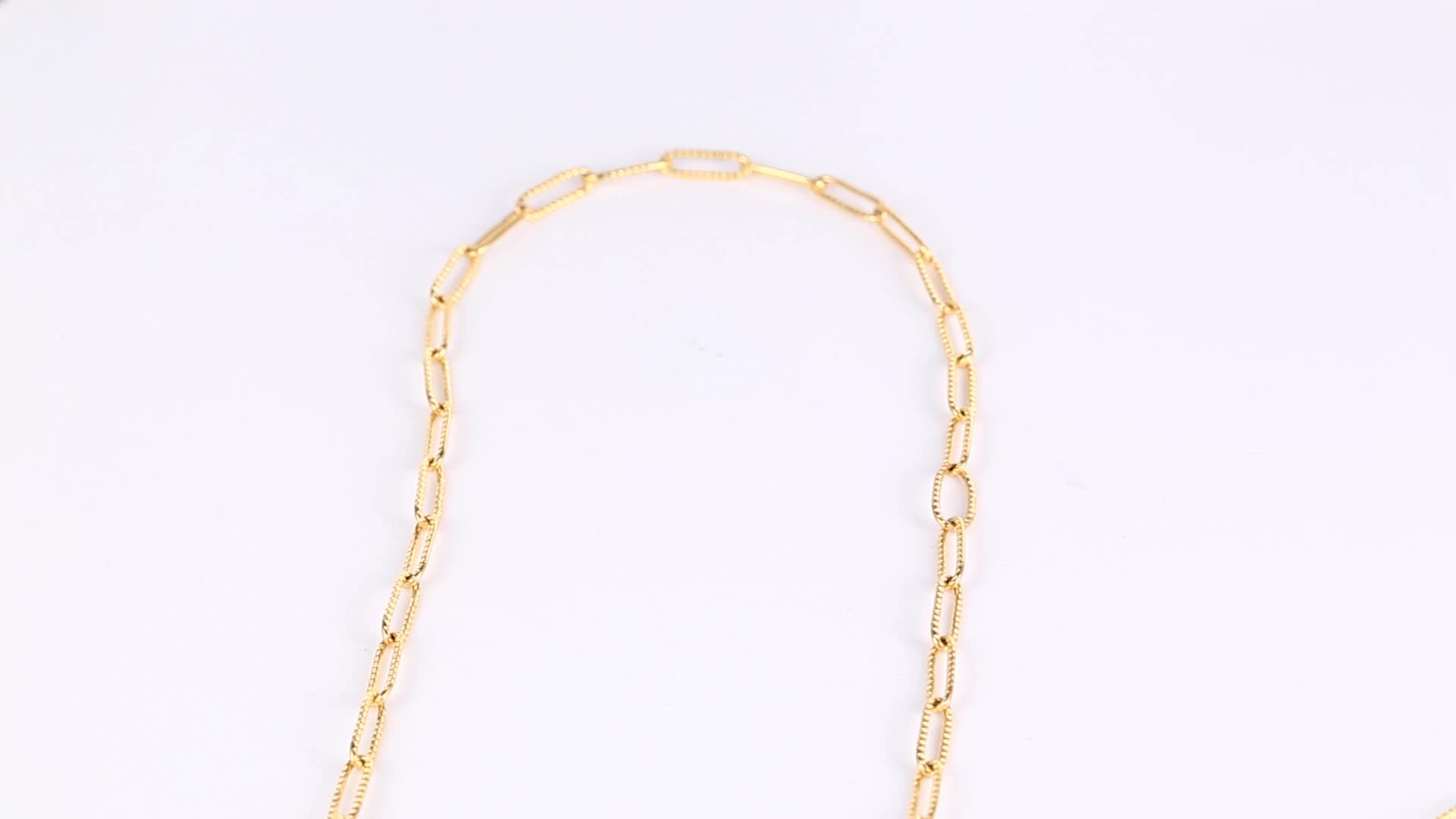 Fashion Jewelry White Gold/18k Gold Plated Thin Chain Necklace Gold