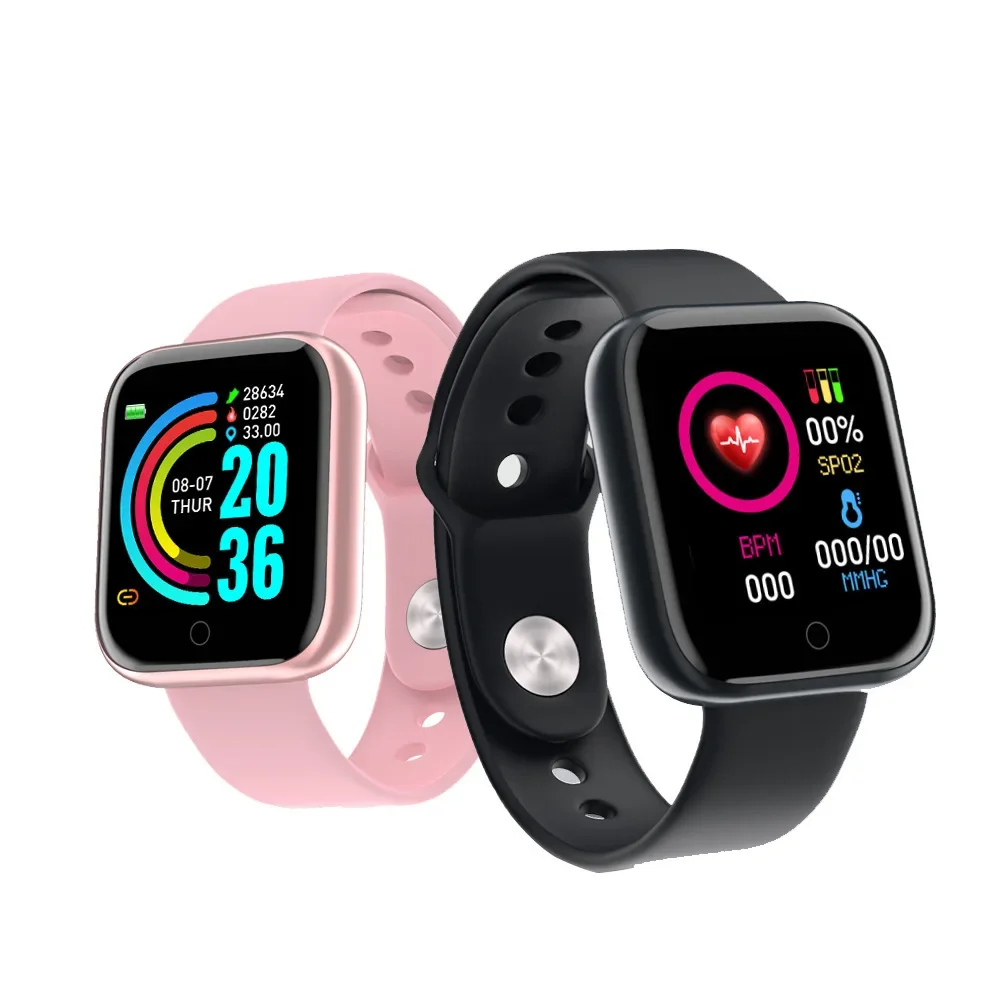 y68 smart bracelet heart rate monitoring reminder step Information push sleep analysis exercise D20 smart bracelet