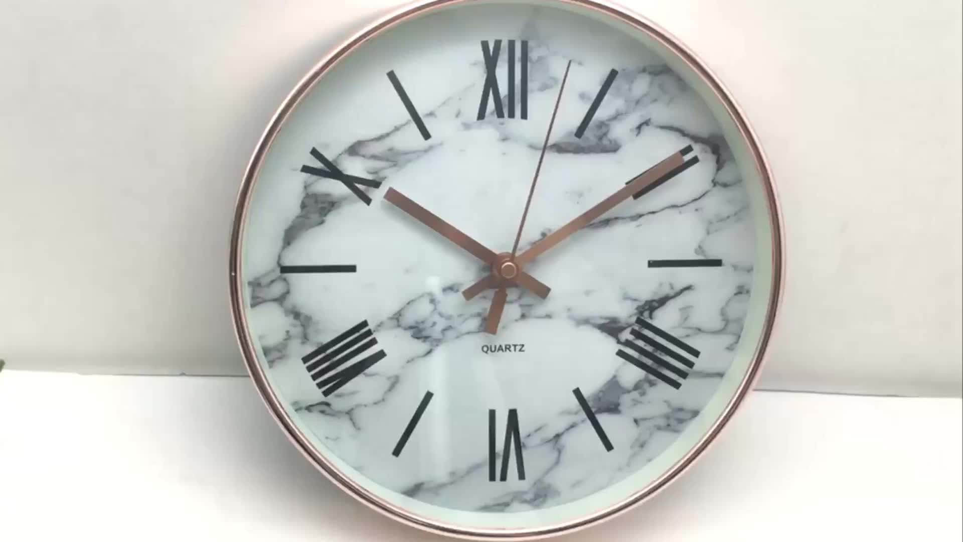 Modern Design European Style Marble Dial And Roman Number Cheap Plastic