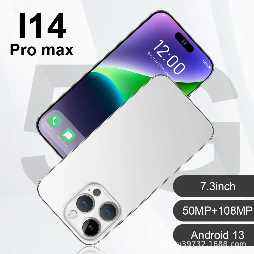 in stock new cross-border mobile phone i14 Pro Max Android smart phone 16 1T foreign trade digital factory price