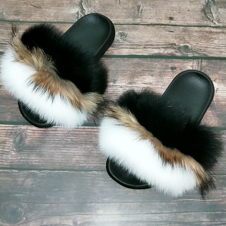 wholesale fur slides