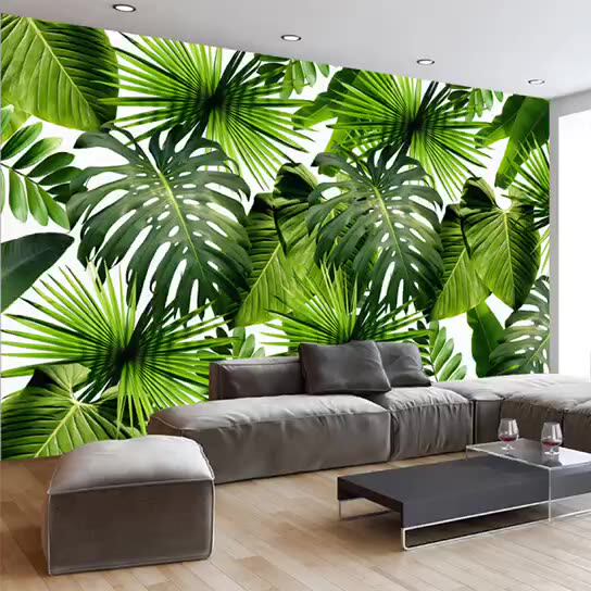 Photo Wallpaper 3D Tropical Plant Banana Leaf Flamingo Wall Mural Non-Woven Mural Living Room Bedroom Wallpaper 250(w) X175(H) Cm - View #10