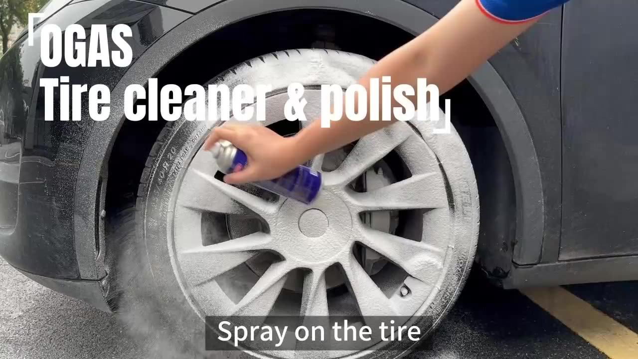 Ecofriendly Cleaning Foam Car Care Long Lasting Tire Shine Protection