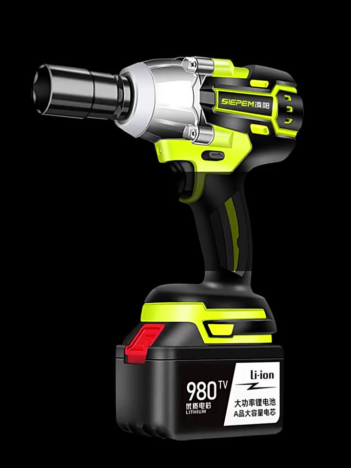 Electric tools Daquan rechargeable lithium impact brushless wrench shelf worker Pneumatic wrench strong auto repair large torque plate