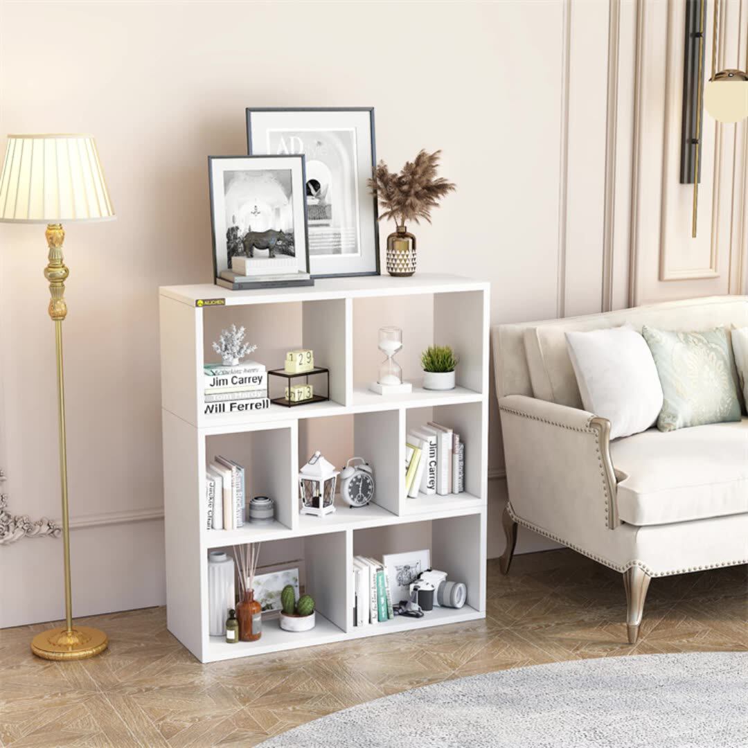 YQ FOREVER Modern Living Room Furniture Book Shelve Bookshelf Side Shelf  Storage Rack Bookcase