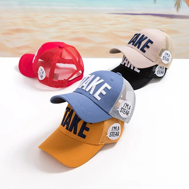 TAKE letters children's baseball cap children's hat 2020 Spring embroidery baseball cap Benhui kid cap wholesale MZ8840