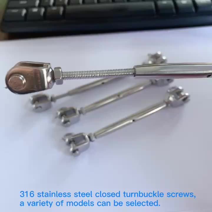 Stainless Steel Closed Body Turnbuckle Thread M4 Hardware Rigging Screw
