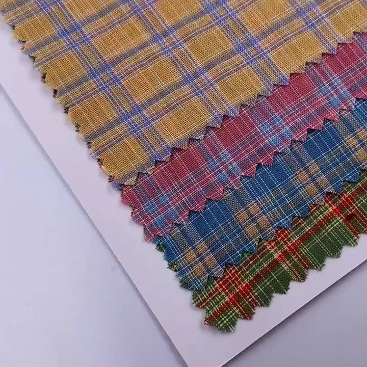 Yarn Dyed Flannel Fabric Custom Plaid 100% Cotton Woven Flannel