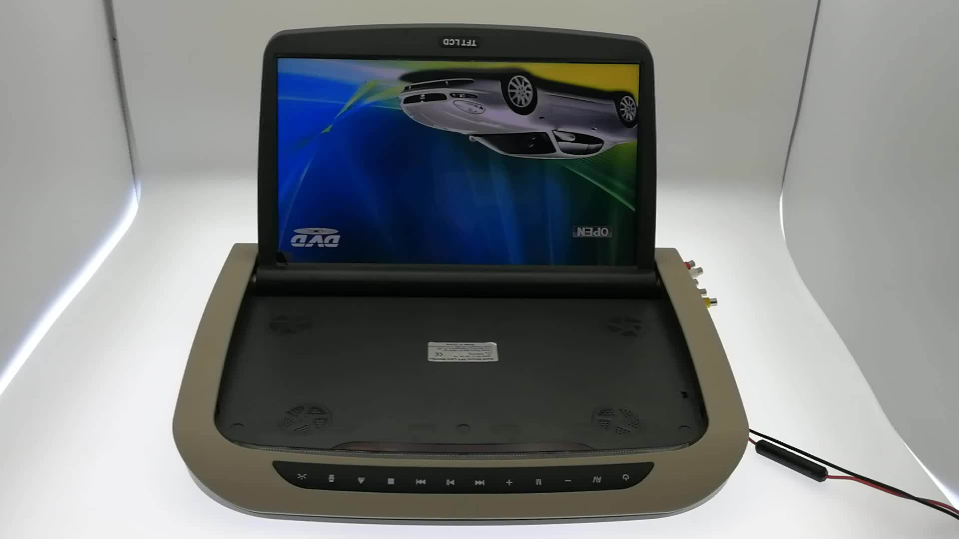 15.6 Inch Motorized Car Roof Mounted Dvd Monitor Car Ceiling Flip Down