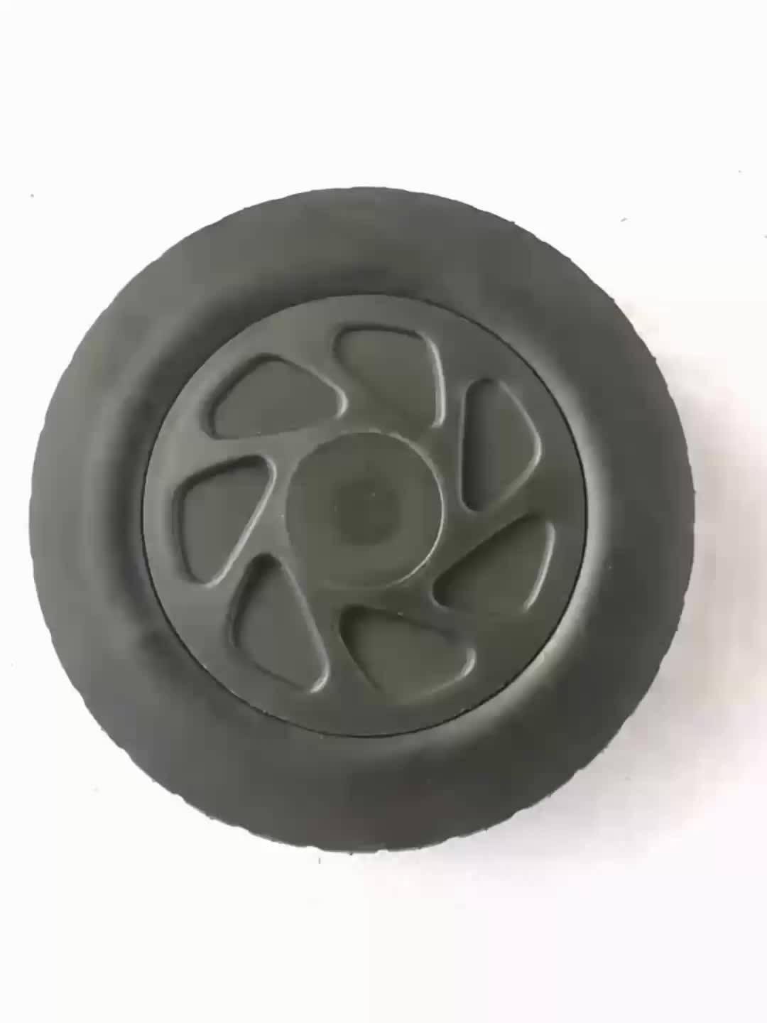 6 Inch Solid Rubber Wheel Barbecue Wheels For Lawn Mower,Bbq Grill
