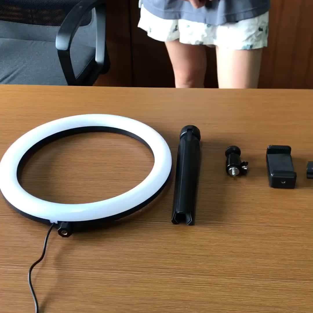 32005500k Color Temperature 10 Inch Desktop Dimmable Led Ring Light