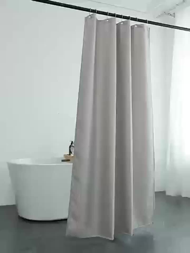 22 Colors Waffle Shower Curtain Waterproof Heavy Duty Fabric Shower