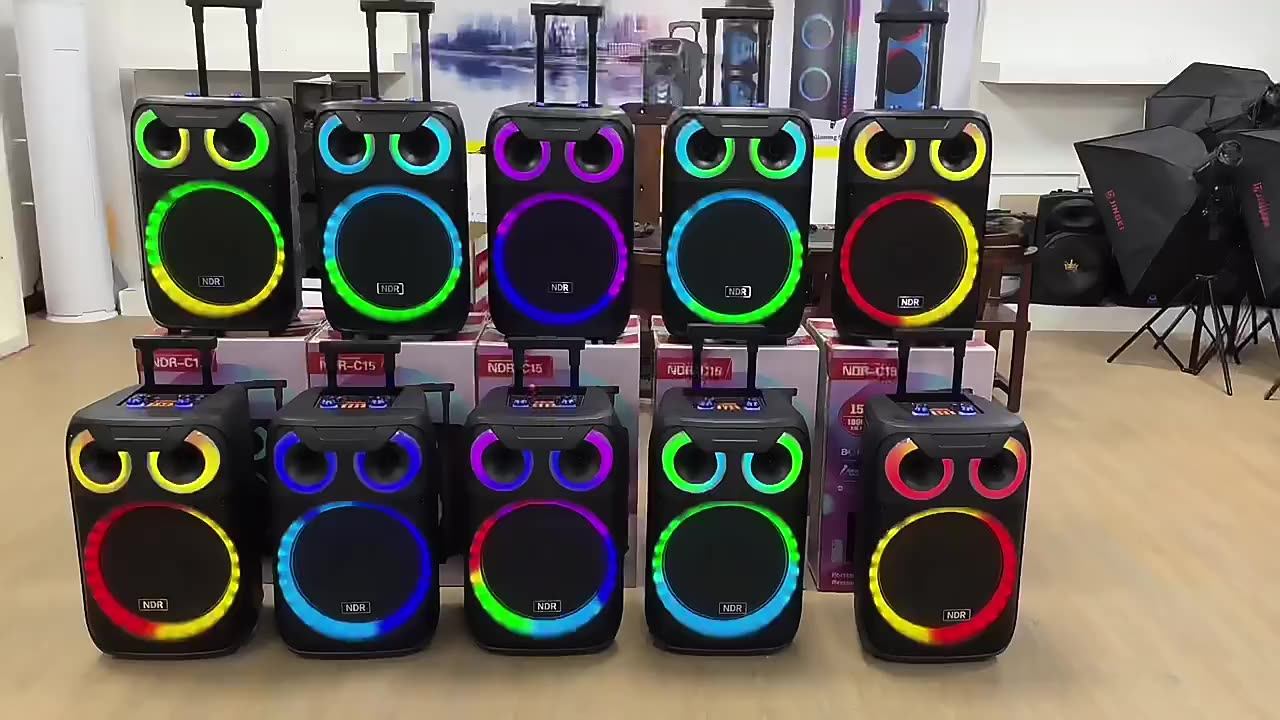 15 Inch Portable Partybox Party 60w High Power Outdoor Creative Trolley