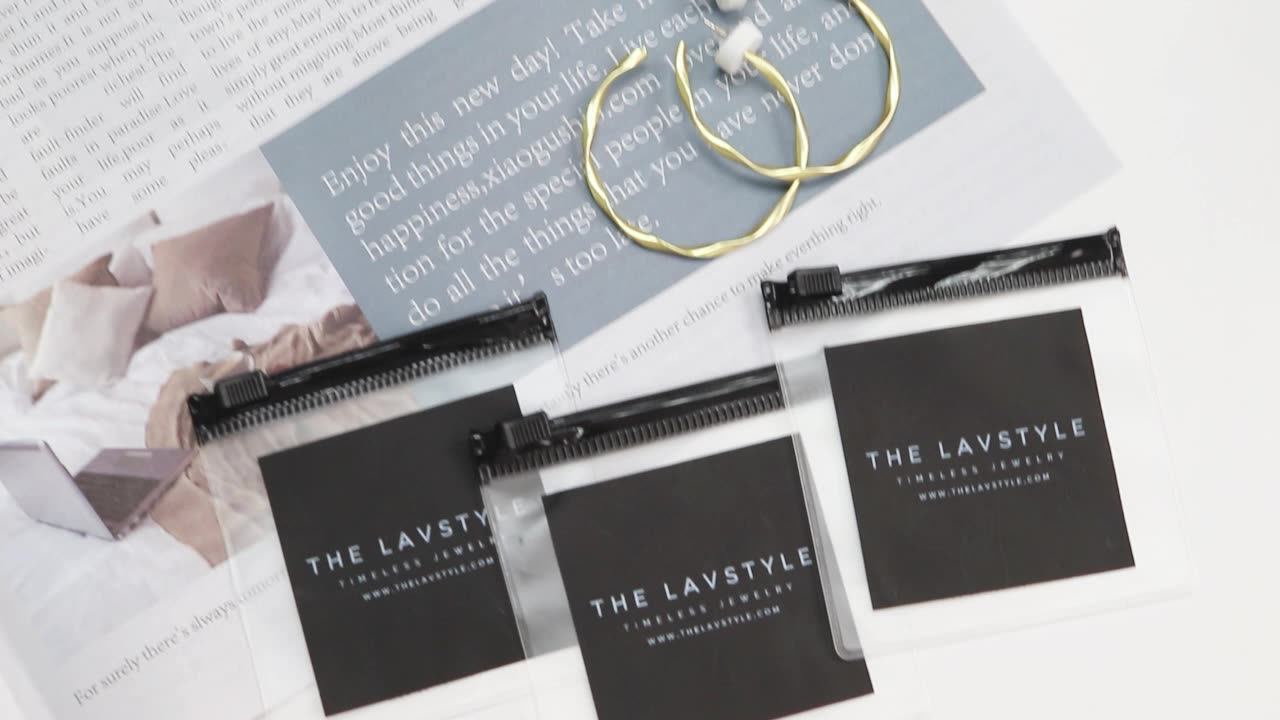 Biodegradable Custom Print Logo Frosted Sealing Small Mini Zip Lock Plastic Bag For Jewelry