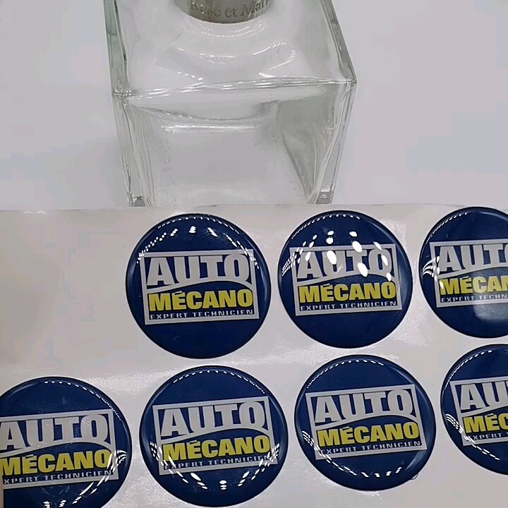 Custom Clear Epoxy Resin Label Dome Logo Sticker Self Adhesive 3d Crystal Metal Printing Epoxy