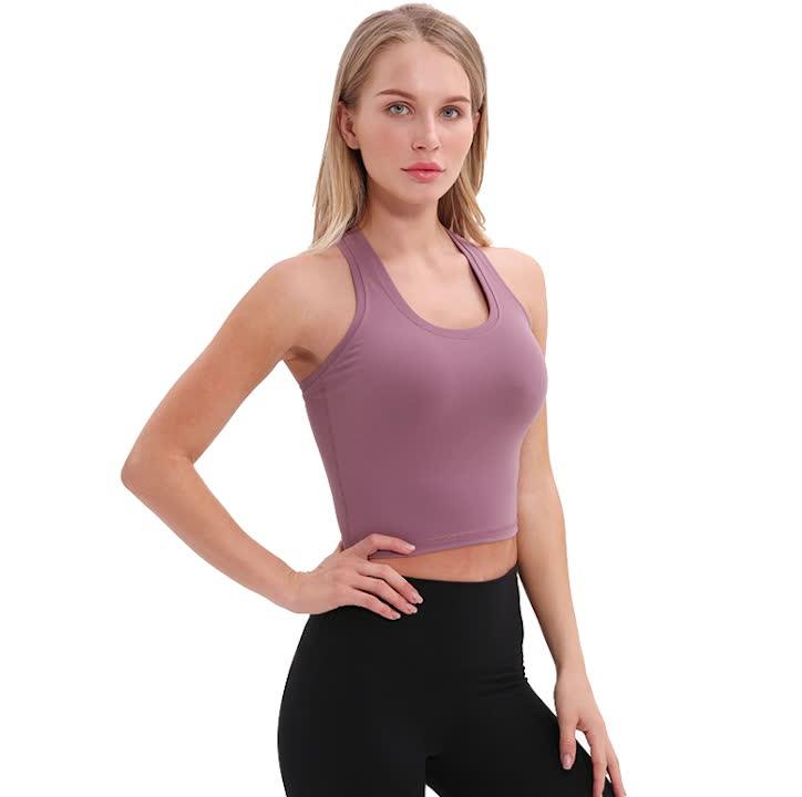 Wholesale Athletic Women Workout Yoga Vest In Bulk Custom Plain Sport